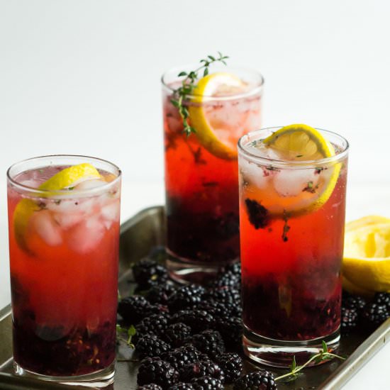 Blackberry-Thyme Vodka Collins