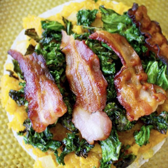 Butternut, Bacon, & Kale Quesadilla