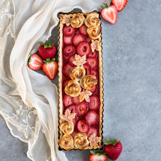 Strawberry Rose Tart