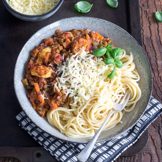 Vegetarian Spaghetti Bolognese