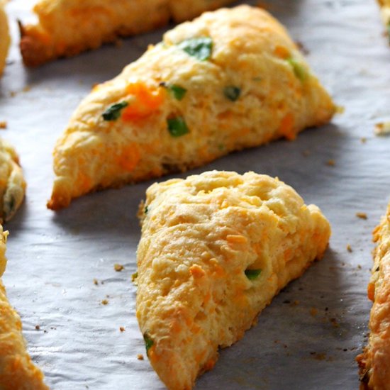 Cheese Scones with Scallions