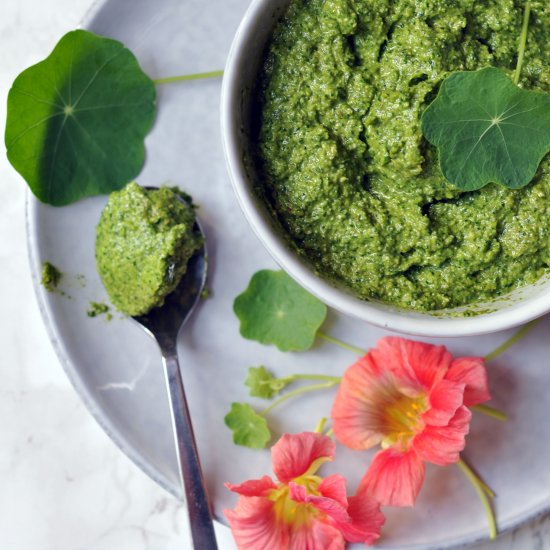 Anti-Inflammatory Nasturtium Pesto