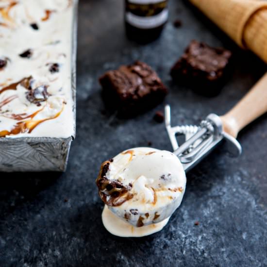 No Churn Brownie Chunk Ice Cream