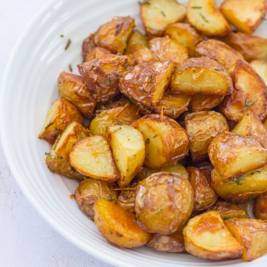 Roasted New Potatoes with Garlic