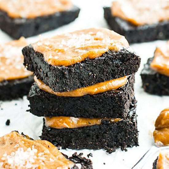 Salted Caramel Fudgy Paleo Brownies