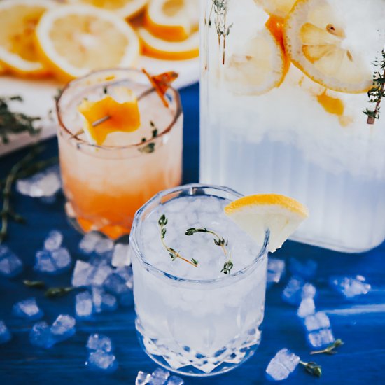 Thyme Lemonade Tequila Spritzer