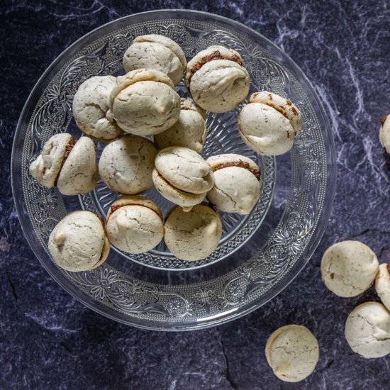 Almond and chocolate macarons