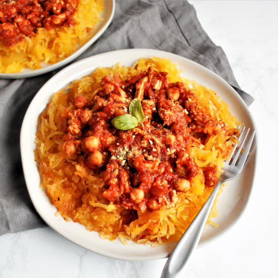 Meat Sauce with Spaghetti Squash