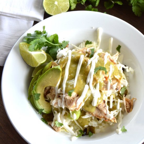 Chicken Verde Taco Bowls