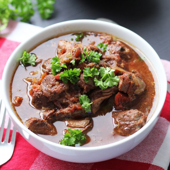 Balsamic Lamb and Tomato Stew