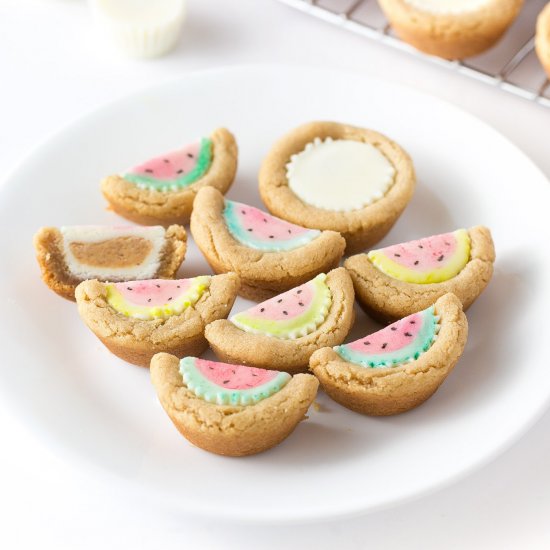 Easy Watermelon Cookie Cups