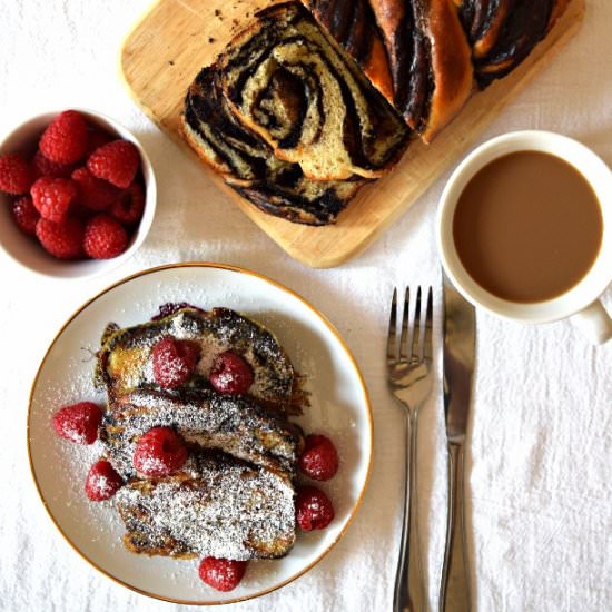 Dark Chocolate Babka French Toast