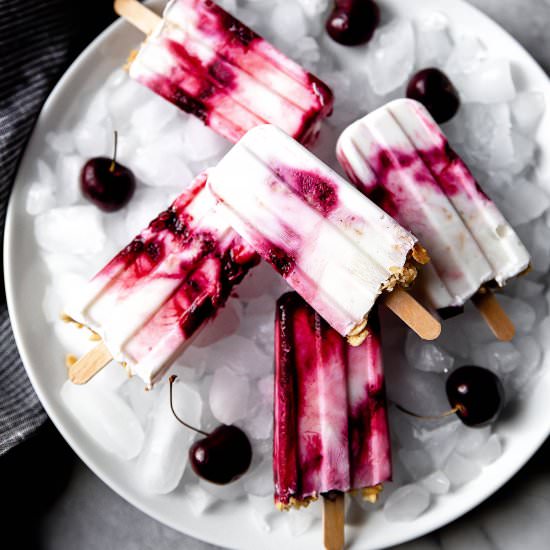 Frozen Yogurt with Cherry Sauce