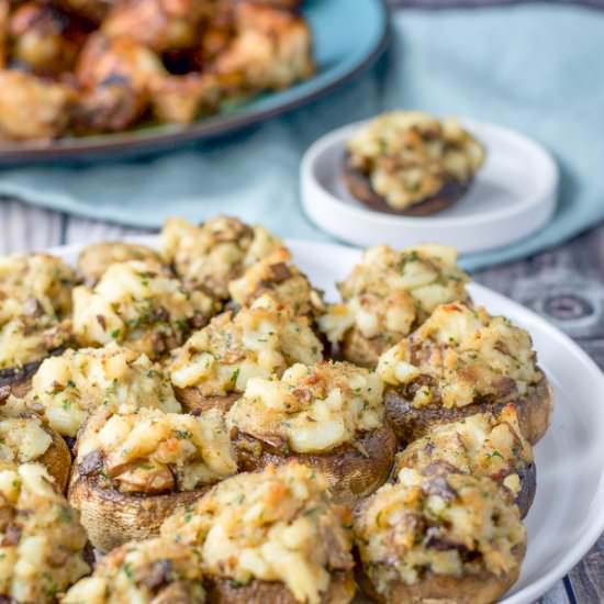 Scallop Stuffed Mushrooms