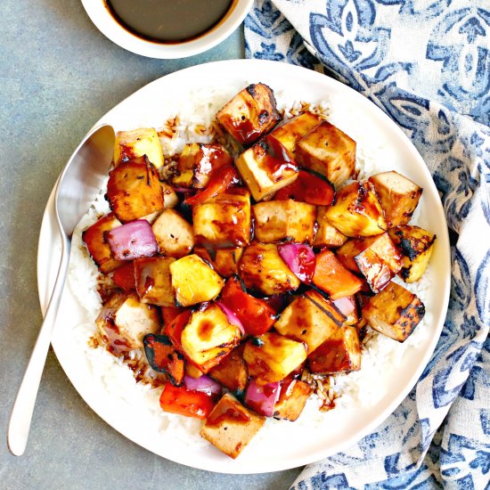 Teriyaki Grilled Tofu Kabobs