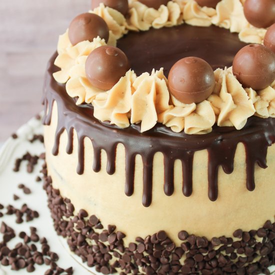 Chocolate-Peanut Butter-Banana Cake