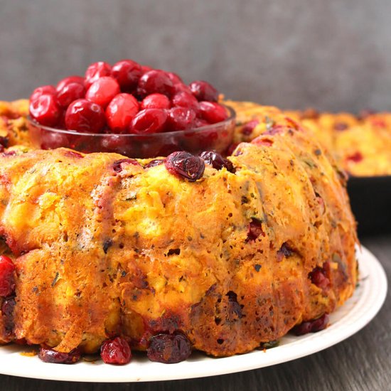 Savory Cranberry Pull Apart Bread