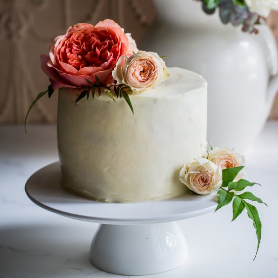 Raspberry, Rose & Mascarpone Cake