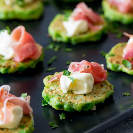 Pea Bites with Prosciutto