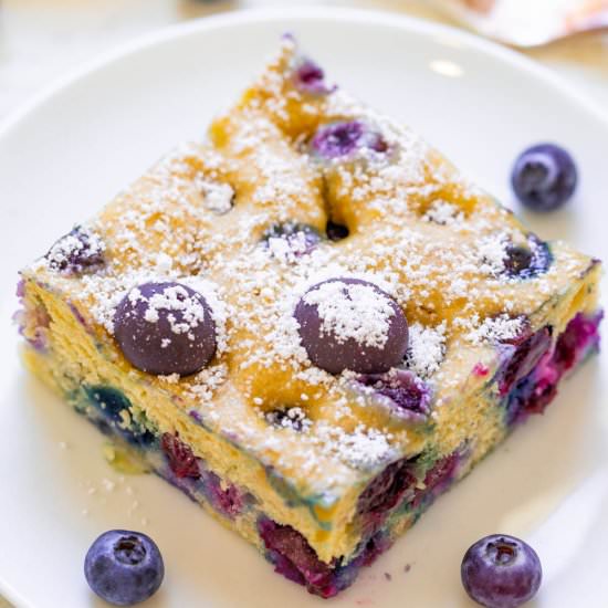 Blueberry Pancake Breakfast Squares