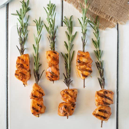 Buffalo Rosemary Chicken Skewers