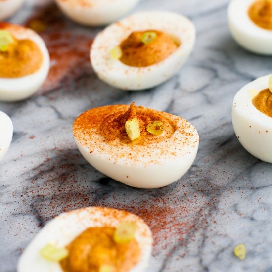 Buffalo Deviled Eggs