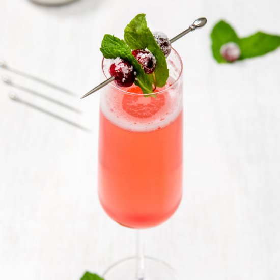 Cranberry Cava cocktail