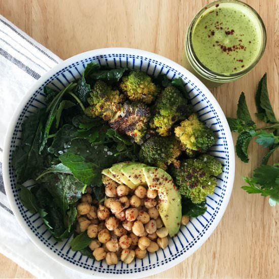 roasted romanesco cauliflower salad