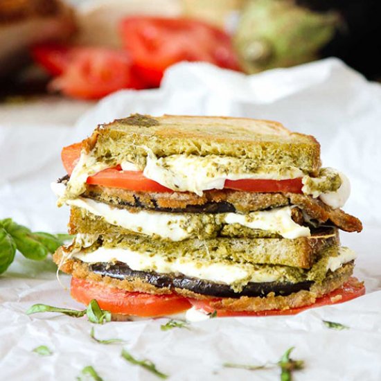 Eggplant Caprese Grilled Cheese