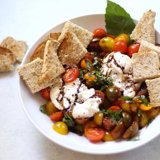 Balsamic Glazed Tomatoes & Burrata