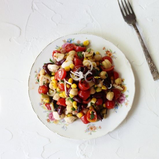 Summery bean salad