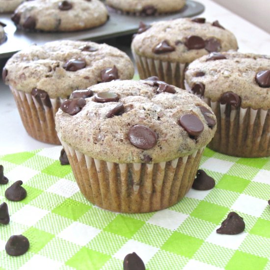 Flax Seed Chocolate Chip Muffins