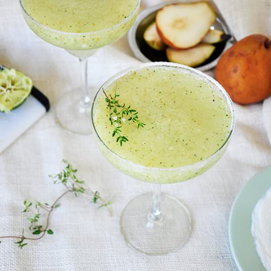 Frozen Thyme and Pear Margarita