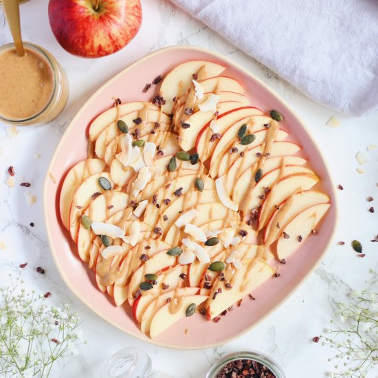 Peanut Butter Apple Nachos