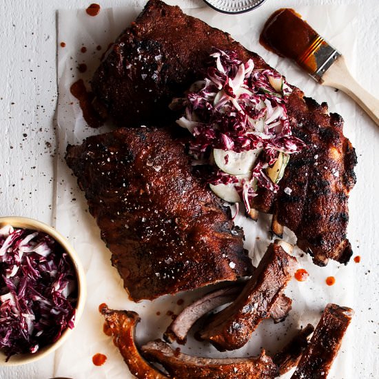 Ribs with Bourbon BBQ Sauce