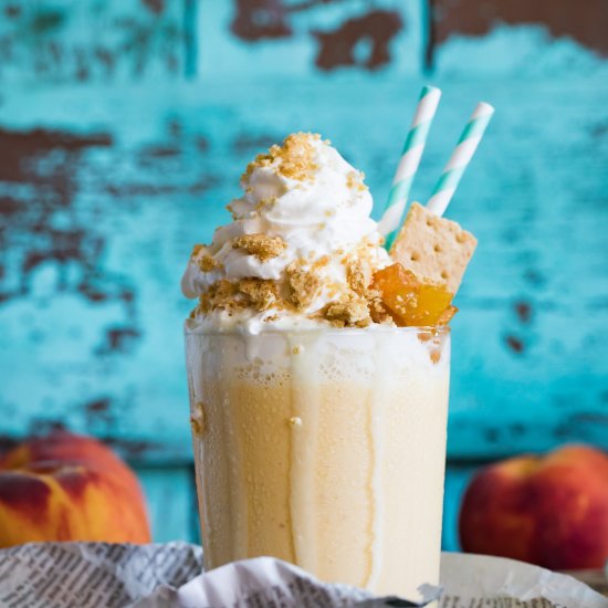 Bourbon Peach Pie Milkshakes