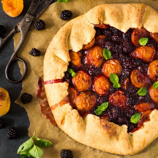 Blackberry Apricot Galette