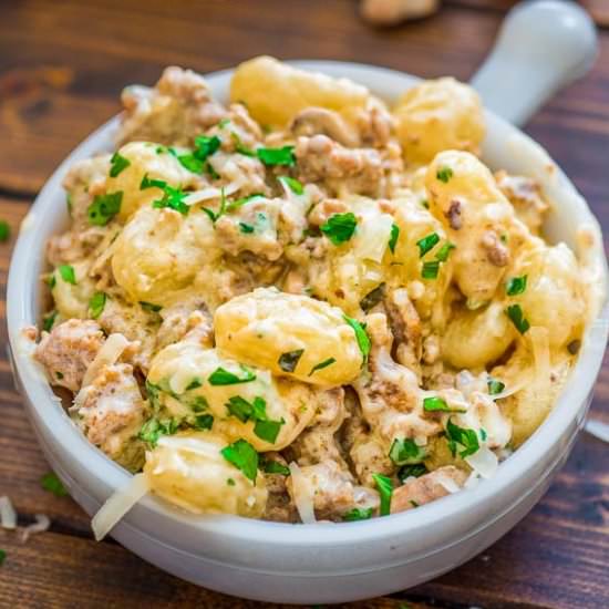 SAUSAGE AND MUSHROOM GNOCCHI