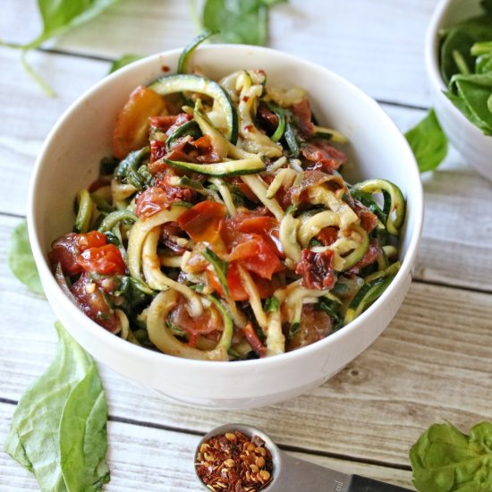 Spinach & Tomato Zoodle Pasta