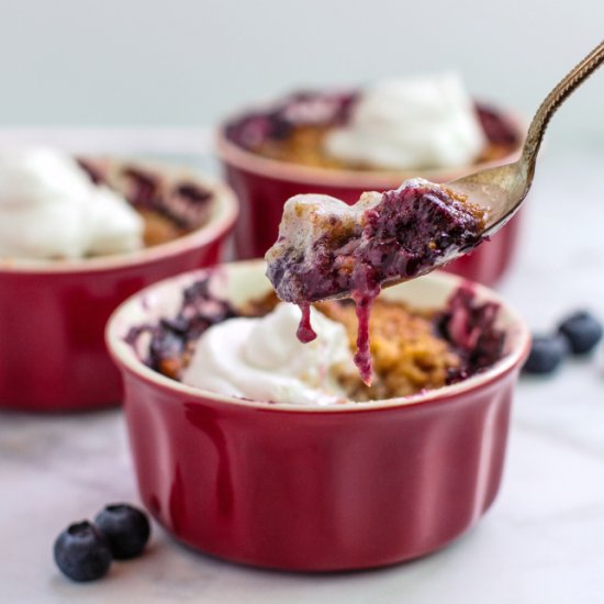 Keto Mixed Berry Crumble Pots