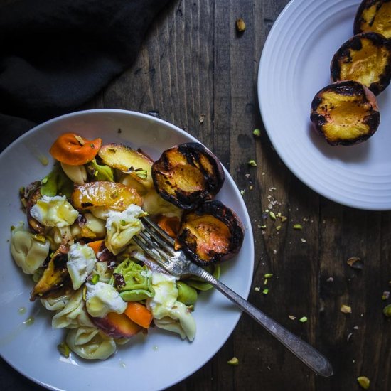 Grilled Peach Tortellini Salad