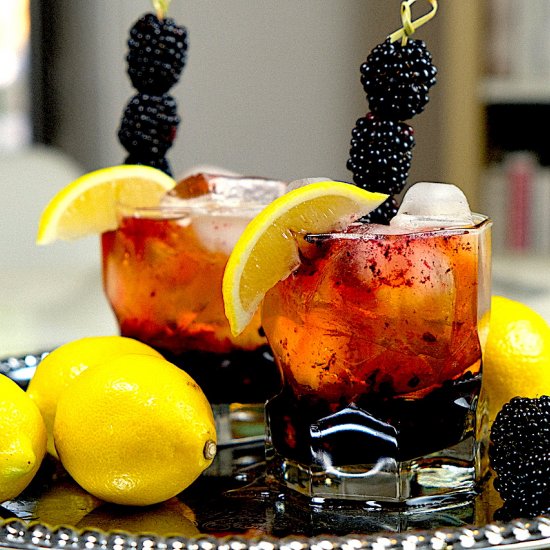 Blackberry Lemon Bourbon Smash