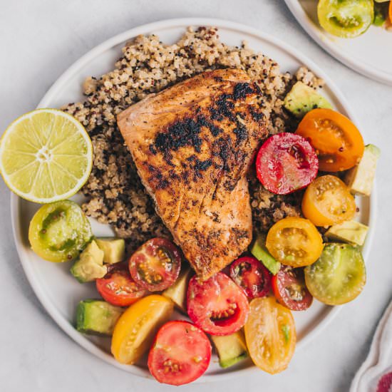 Salmon with Coconut Quinoa