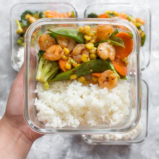 Sriracha Honey Shrimp Meal Prep