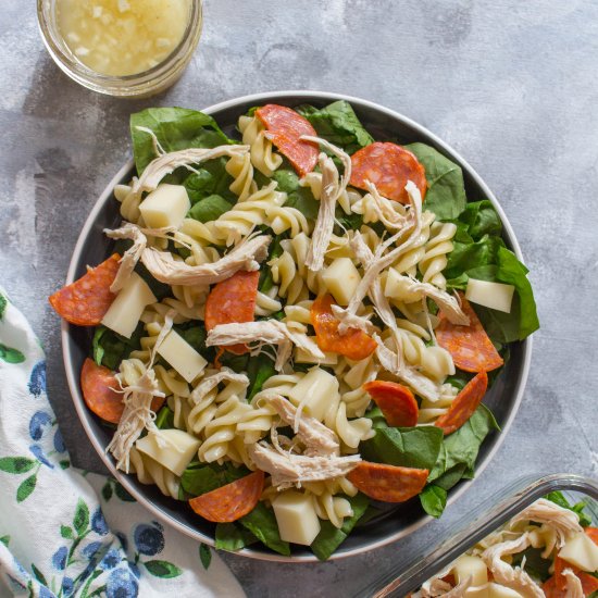 Chicken Pepperoni Pasta Salad