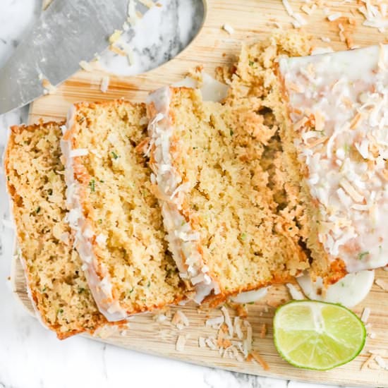 Toasted Coconut Lime Zucchini Bread