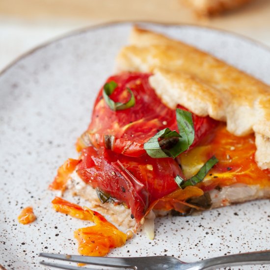 Heirloom Tomato Basil Galette