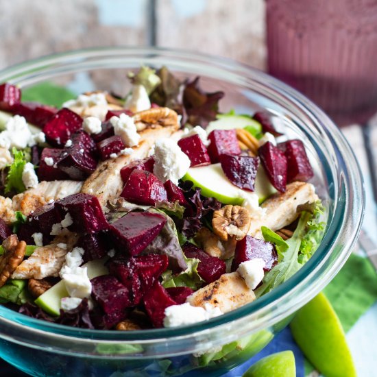 Beet, Apple, & Goat Cheese Salad