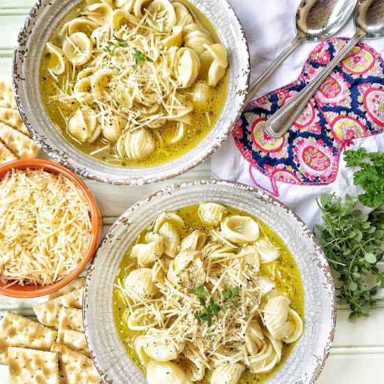 Buttered Noodles In A Savory Broth