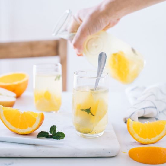 Stewed Apple and Orange Juice